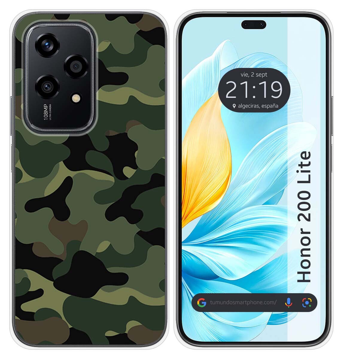 Cover Silicone per Huawei Honor 200 Lite 5G Disegno Mimetico Disegni