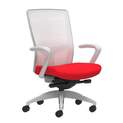 Union & Scale Workplace2.0 Fabric Task Chair Ruby Red Integrated Lumbar Fixed