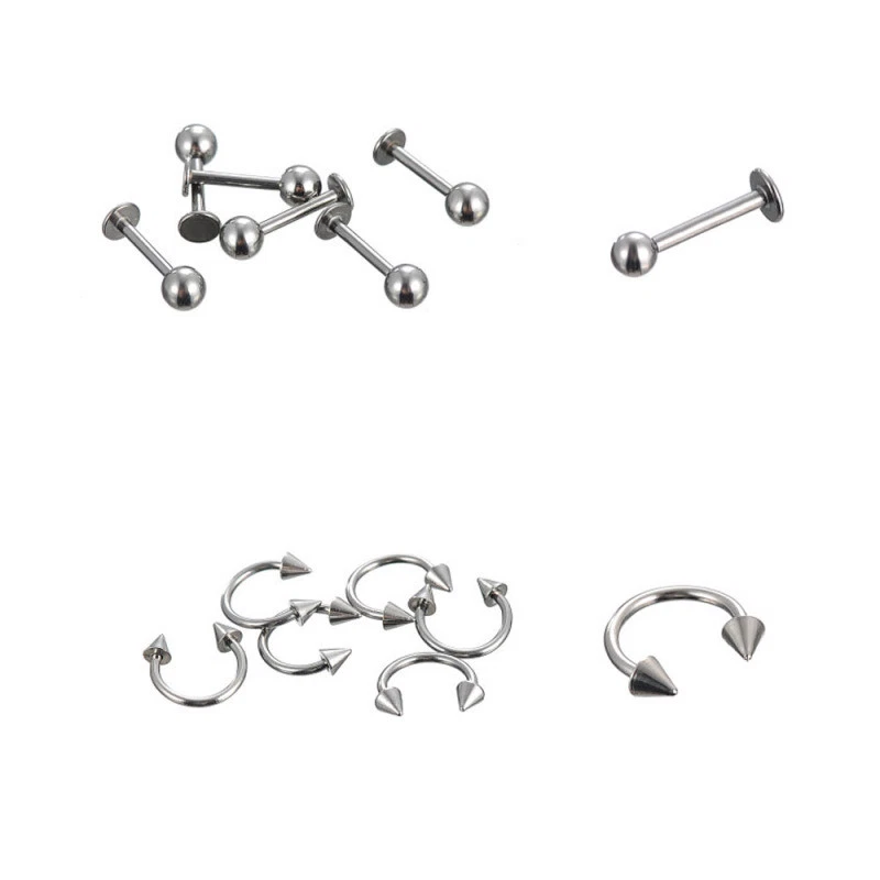 85Pcs Wholesale Lots Mixed Lip Piercing Body Jewelry Tongue Ring Labial Ring - Image 4 of 4