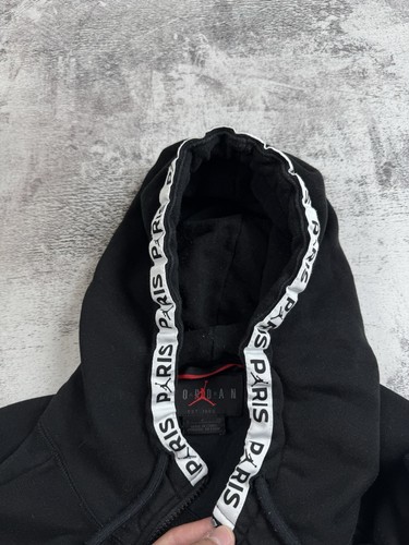 Nike Jordan PSG Paris Saint Germain Soccer Black Full Zip S Hoodie Pullovover - Picture 11 of 14