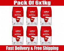 6 x 1kg Lavazza Qualita Rossa Coffee Beans FREE DELIVERY