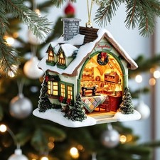 Personalized Sewing Room House Ornament Cottage Seamstress Quilting Gift