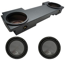 2002-2013 Chevy Silverado HD Crew Truck Harmony R124 Dual 12" Rhino Sub Box