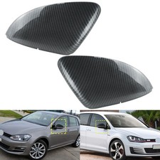 1 Paar Carbonfaser-Stil Spiegelkappe Spiegel Abdeckungen Für VW Touran 5T1