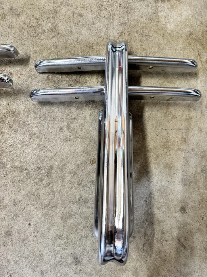 Conjunto de protector de parrilla de parachoques delantero accesorio coche camión vintage años 40 años 50 60 Foto 2 de 4