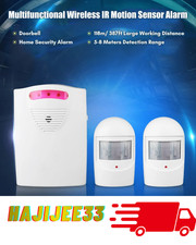 NEW Wireless Driveway Alarm IR Motion Sensor Doorbell 1 Receiver 2 Transmitters