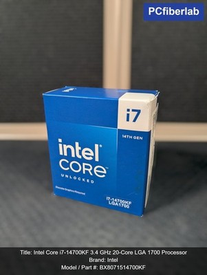 Intel Core i7-14700KF 20-Cores 3.4GHz LGA 1700 CPU Unlocked (BX8071514700KF)