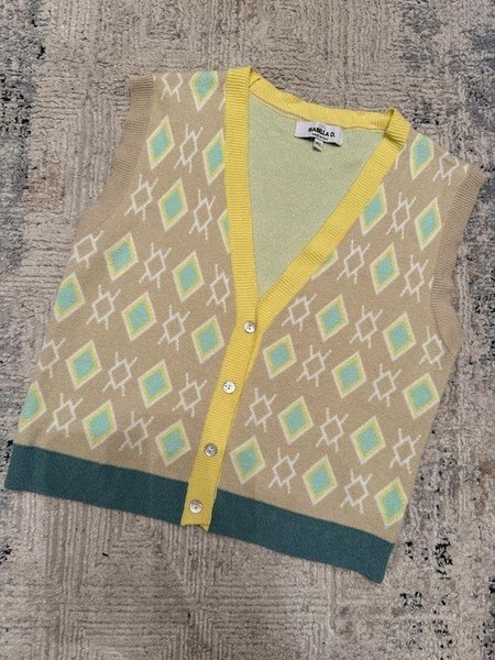 Women Isabelle Dupont Vest Yellow Viscose 38