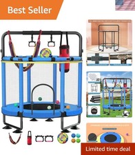 Trampoline for Kids, Upgrade Full Anti-Rust 440lbs Indoor Outdoor Toddler Tra...