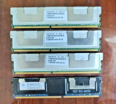 4x 4GB DDR2 ECC Registered Server RAM Lot 16GB PC2-5300 RDIMM Memory