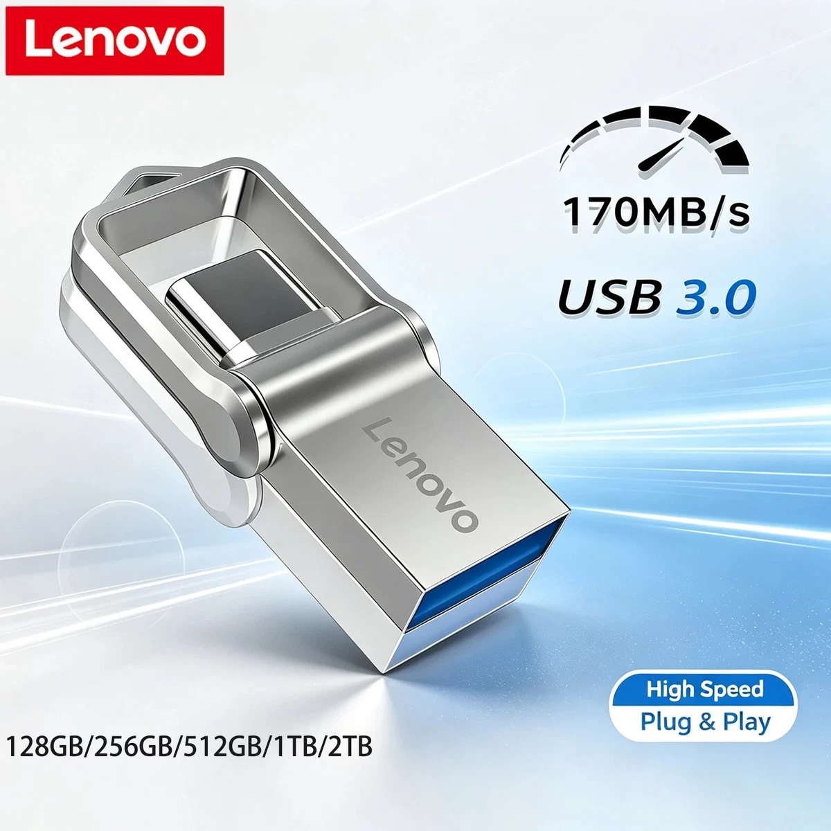 2TB USB 3.2 Flash Drive Type C Metal U Disk High Speed Memory Stick Data Storage