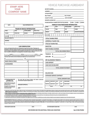 #ad Used Vehicle Automotive Bill of Sale Purchase Agreement 3 Part $81.88