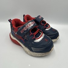 Marvel Spider-Man Light Up Sneakers Boys Size 7 Red Black Y2K