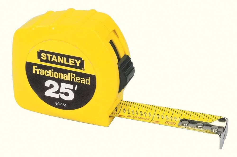 Рулетка Stanley длиной 25 футов Дробная рулетка