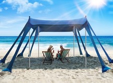 Beach Tent, Beach Canopy Sun Shade with UPF50 UV Protection, 10x10ft, Includ...