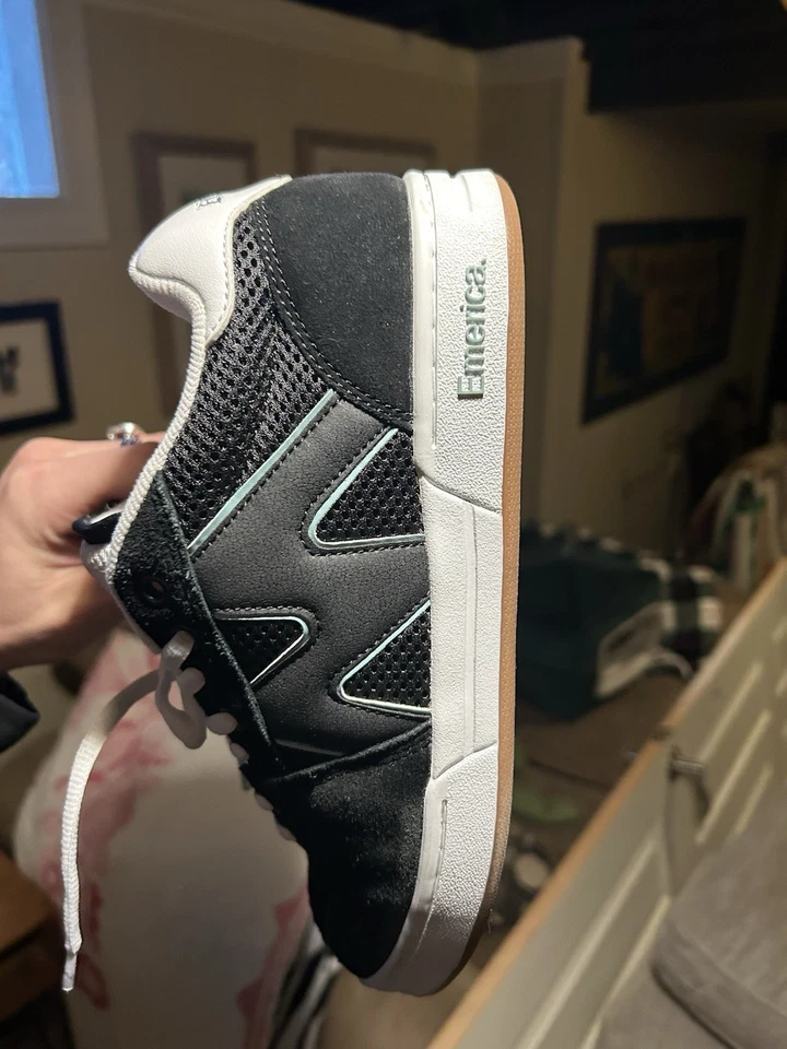 Emerica оригинальный 1 образец размер 9 мужской черный/бирюзовый РЕДКИЙ - Изображение 4 из 4