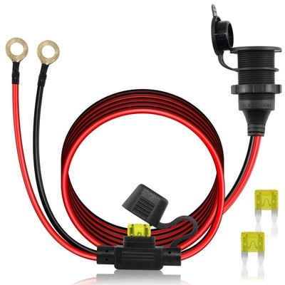 Hatmini 10 Fuß 12 V/24 V Festgewinde Zigarettenanzünder Buchse auf O Ring Terminal...