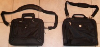 2x schwarze ORIGINAL DELL Notebook / Laptoptasche mit Tragegriff & Schultergurt
