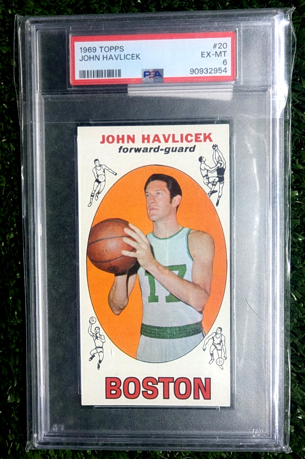 1969-70 Topps #20 John Havlicek PSA 6 EX-MT Great Rookie Card!
