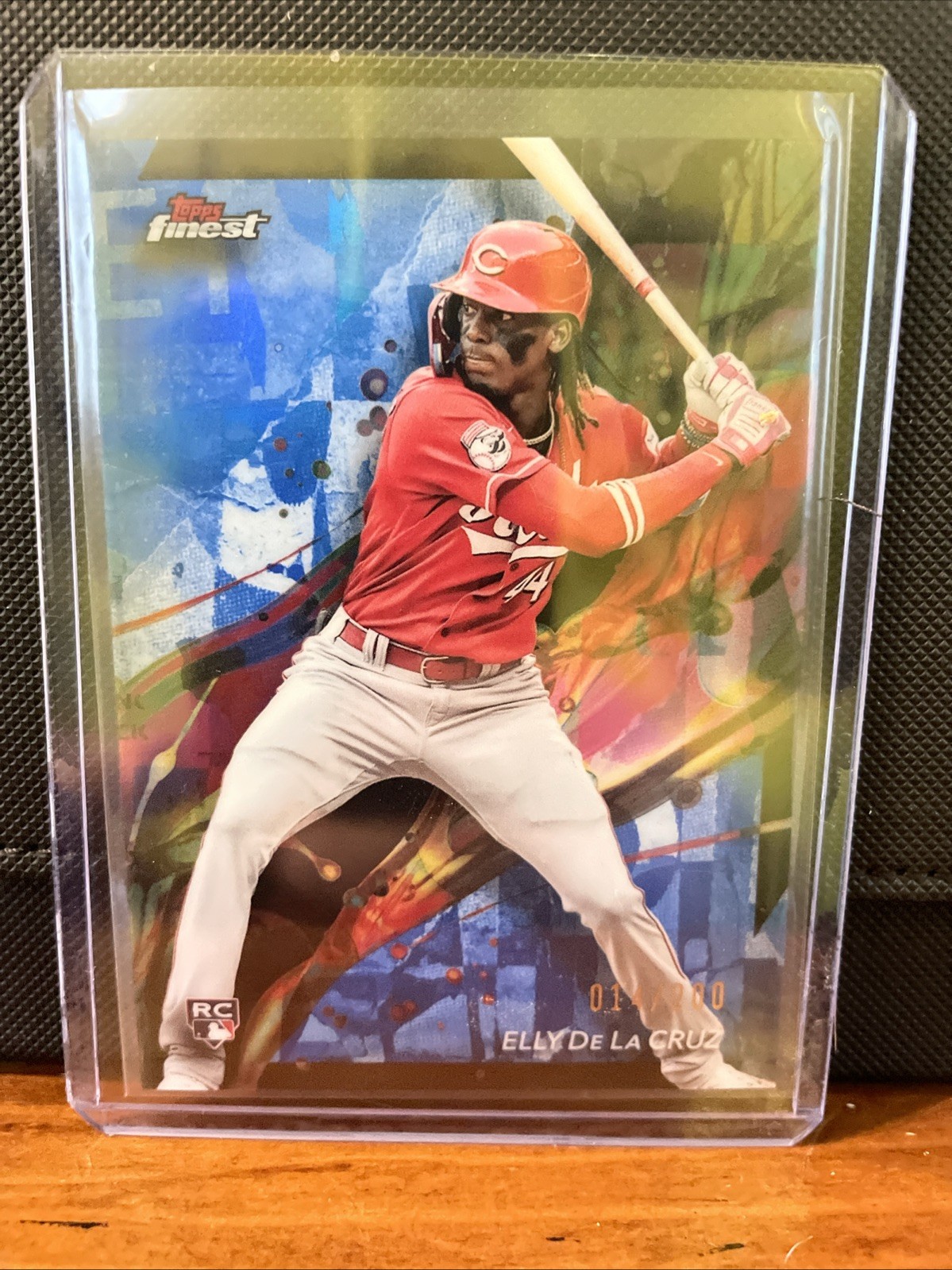 ELLY DE LA CRUZ 2024 TOPPS FINEST COMMON BLUE REFRACTOR #64 RC /200