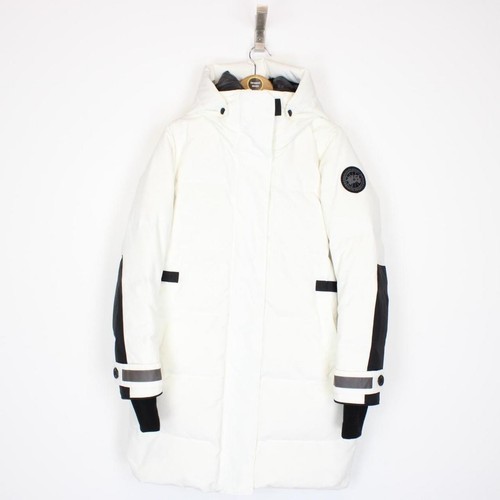 Canada Goose White and Black Merrit Arctic-Tech Parka Down Jacket - Picture 1 of 8