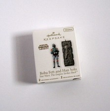 Hallmark Keepsake Ornament - Boba Fett & Han Solo Star Wars 2010 MIB Never Used