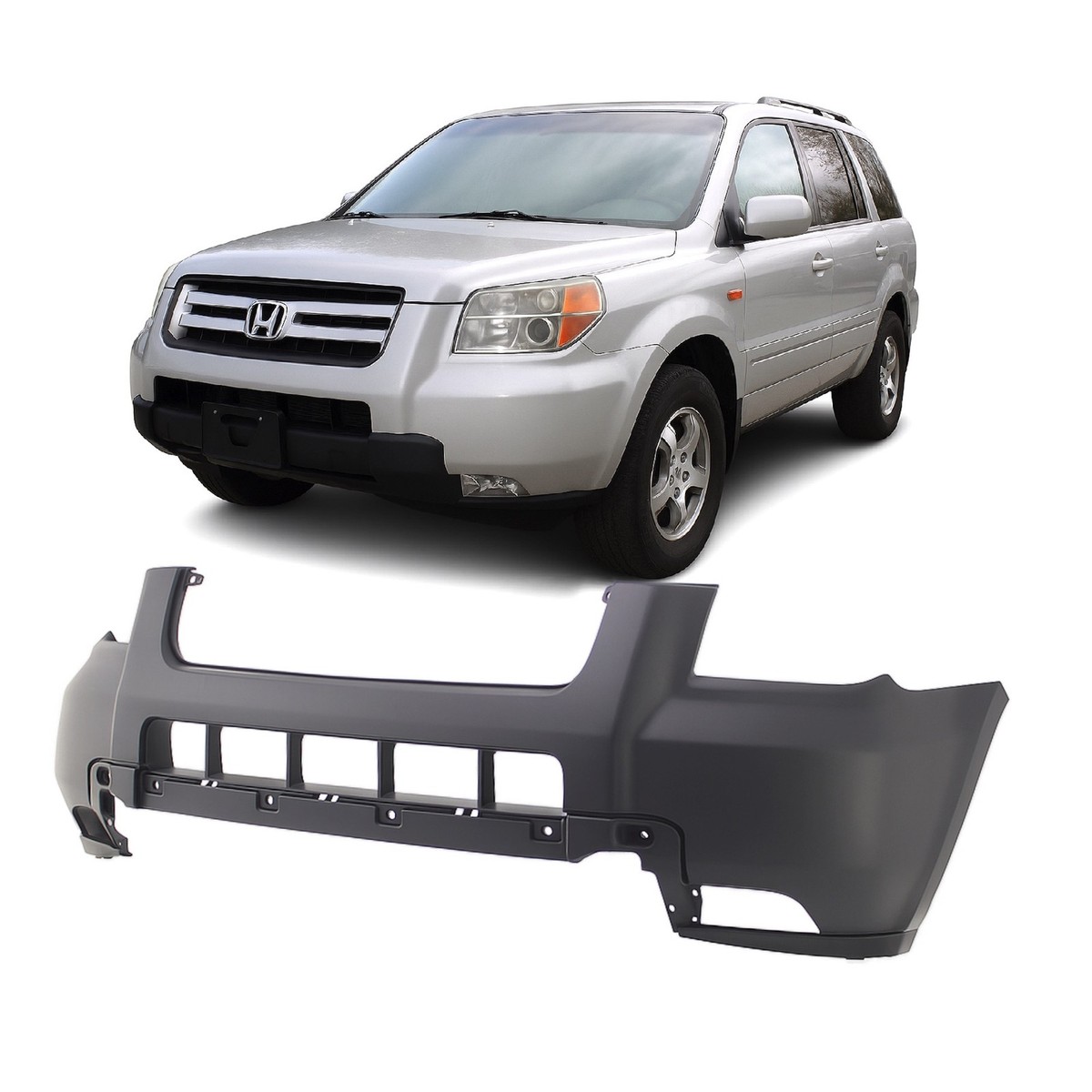 2006-2008 Honda Pilot EX LX SE Primed Front Bumper Cover HO1000240
