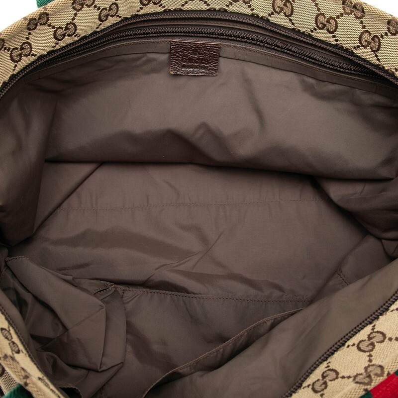 Gucci GG Canvas Tote Bag Leather Multicolor Women Used Authentic thumbnail 4