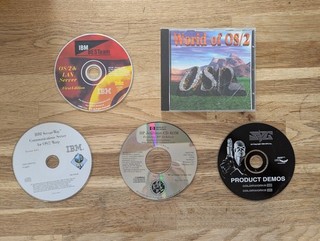Various rare OS/2 CDs 30 years old including SPG Colorworks Demo IBM BestTeam