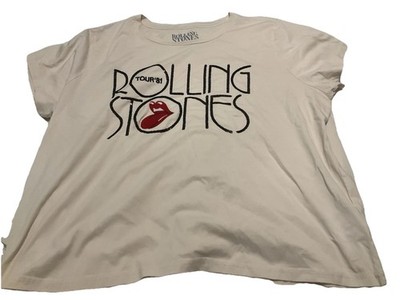 Lucky Brand Women's T-Shirt Rolling Stones 1981 NWT  XXL Studded