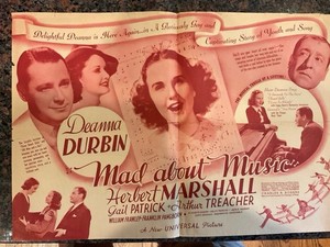 Mad About Music Deanna Durbin Arthur Treacher William Frawley 1935