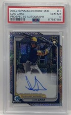 2024 BOWMAN CHROME PROSPECTS LUIS LARA AUTOGRAPH PSA 10 GEM MINT AUTO BREWERS