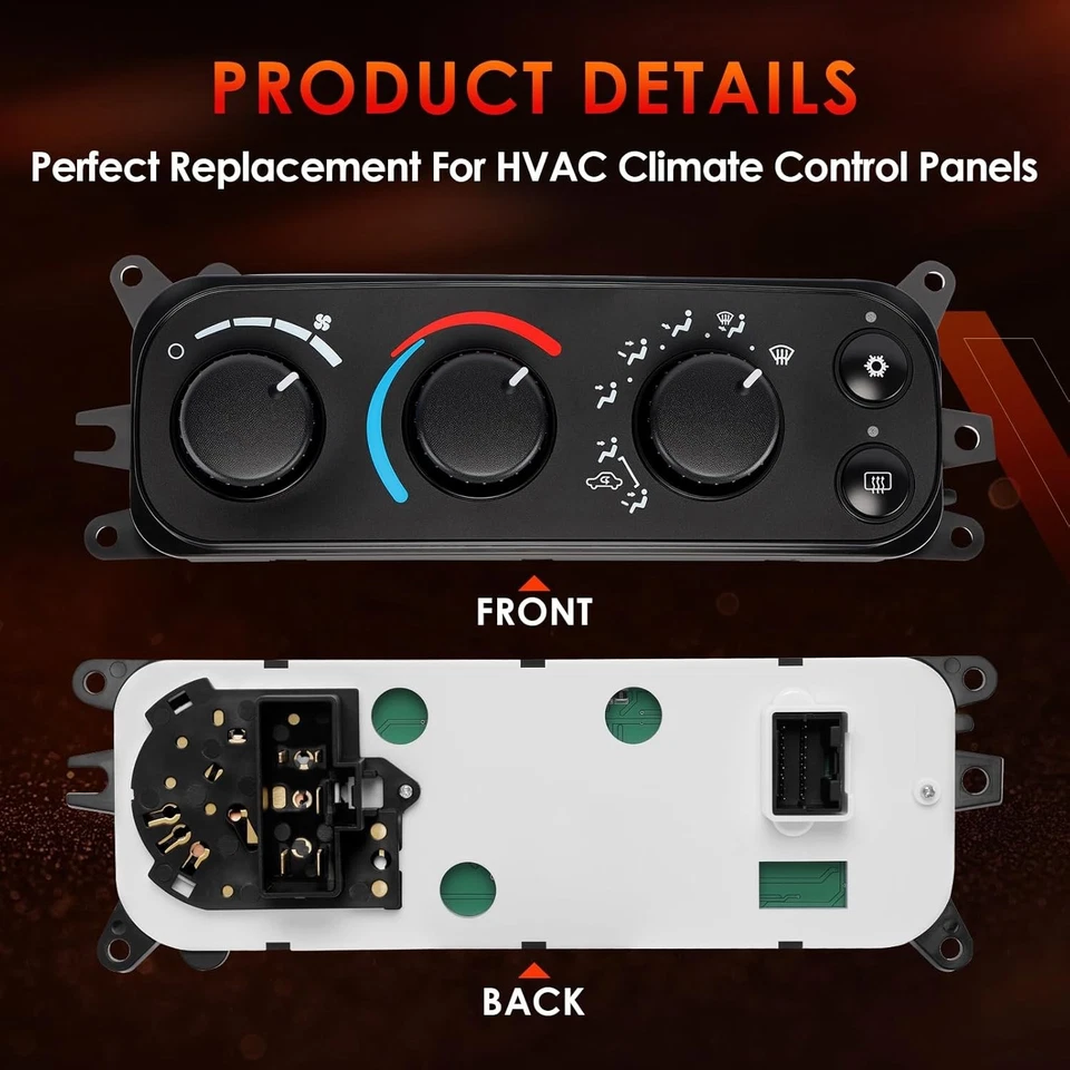 Módulo de controle HVAC painel climático aquecedor AVAC para 01-05 Dodge Ram 1500 2500 3500 - Imagem 4 de 4