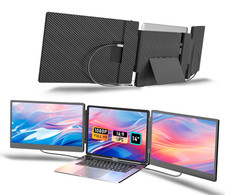 14" Triple Portable Monitor Plug  Play 1080P HD for 13-17.3" Laptops S3 Win Mac