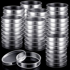 400 Pcs Sterile Plastic Petri Dishes with Lids 60Mm Dia X 15Mm Deep Clear Cultur