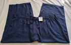 SONOMA Navy Blue "High Rise WIDE Leg" LINEN Blend CROP Pant Sz 4X (26.5 Inseam) — photo 2