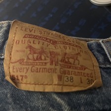 Vintage Levi's 517 Jeans Mens 28x30 Blue 1990s Boot Cut USA