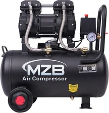 MZB 6.4 Gallon Ultra Quiet Air Compressor 110V/60Hz 1.5HP 7.41CFM MAX 115PSI ...
