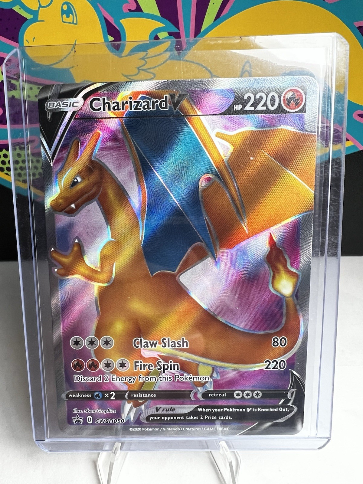 Charizard V Promo Pokemon Sword & Shield 050 Holo 220 HP
