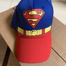 Hat Cap Licensed DC Comics Superman Logo Side Text Blue Red Yellow Free Ship Z1