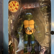 2023 NECA Teenage Mutant Ninja Turtles Pizza Club Leonardo Leads Figure NEW MINT