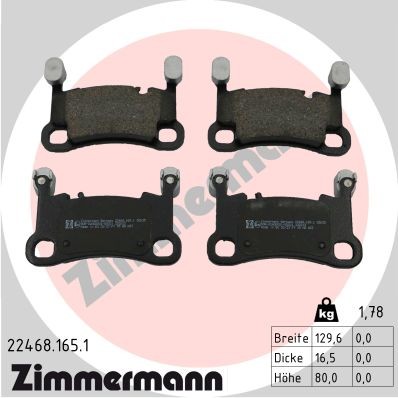 Zimmermann BremsbeläGe Bremsbelagsatz Scheibenbremse FüR Porsche Cayenne 9YA 9YB-image