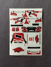 2025 Custom Brandon Jones #1 Arkansas Razorbacks 1/64 Peel & Stick Decals 