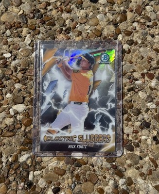 2026 Topps Bowman Chrome Nick Kurtz Electric Sluggers Athletics Baseball #ES-22