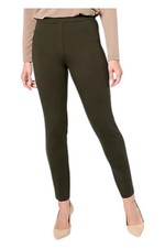 GRAVER Susan Graver Women's Status Stretch Slim Leg Ankle Pants Green