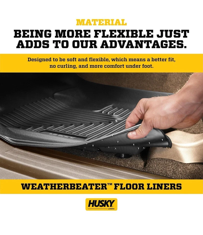 Husky Liners X-act Contour Mats Crew Cab 2nd Row 1pc Black - Image 4 of 4