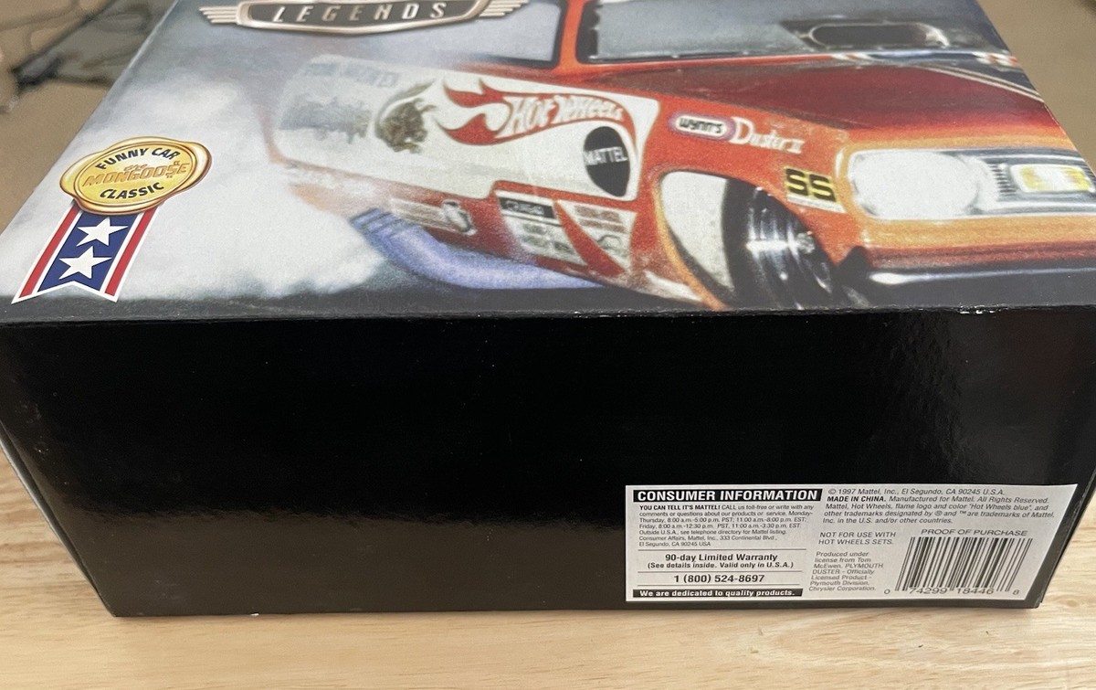 ミニカー Hot Wheels Legends Mon FC Duster Hot Wheels Legends 70 Plymouth Duster Mongoose TOM MCEWEN Funny