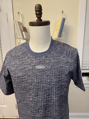 Pleasures Oval Tech Shirt Top Blue Men s Small Short Sleeve New NWT