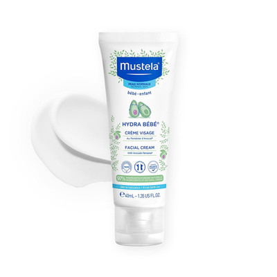 Mustela Hydra Bebe Face Cream   Daily Baby Moisturizer with Natural Avocado, Joj
