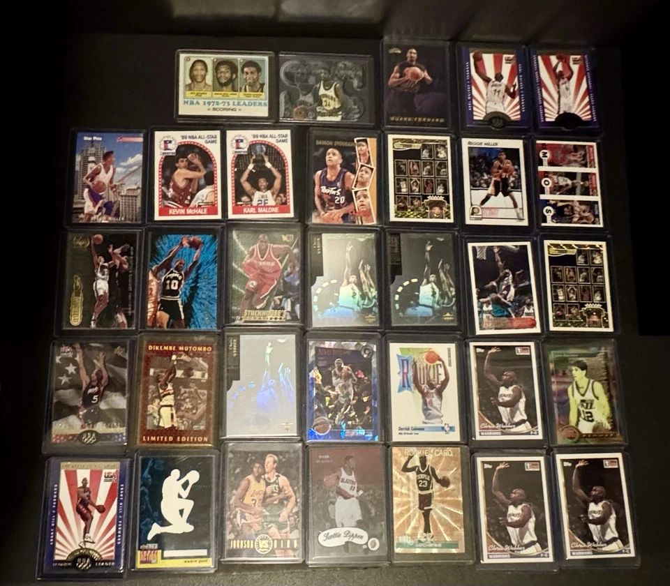 Lote 33 tarjetas de baloncesto de la NBA 1973-2020 Topps Upper Deck, etc. - Bird, Johnson y más Foto 2 de 4